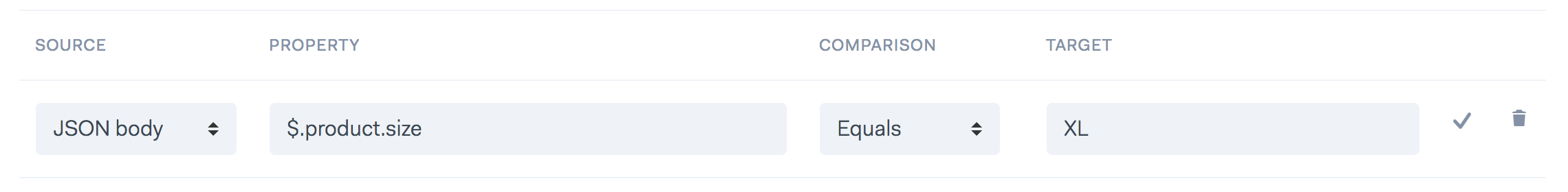 api monitoring assertions JSON object